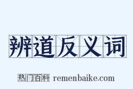 辨道反义词是什么意思的图片